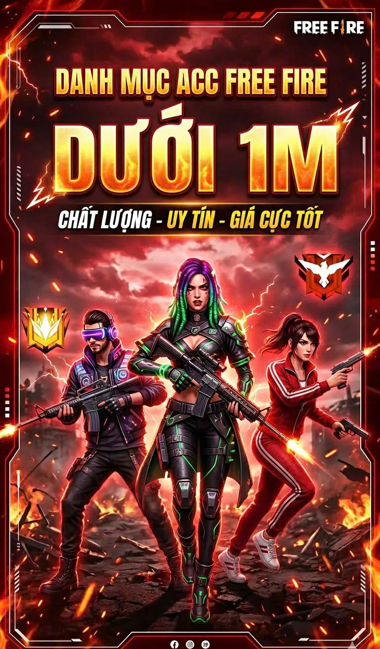 ACC FREE FIRE DƯỚI 1M