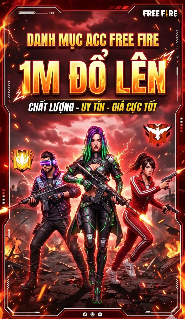 ACC FREE FIRE TRÊN 1M